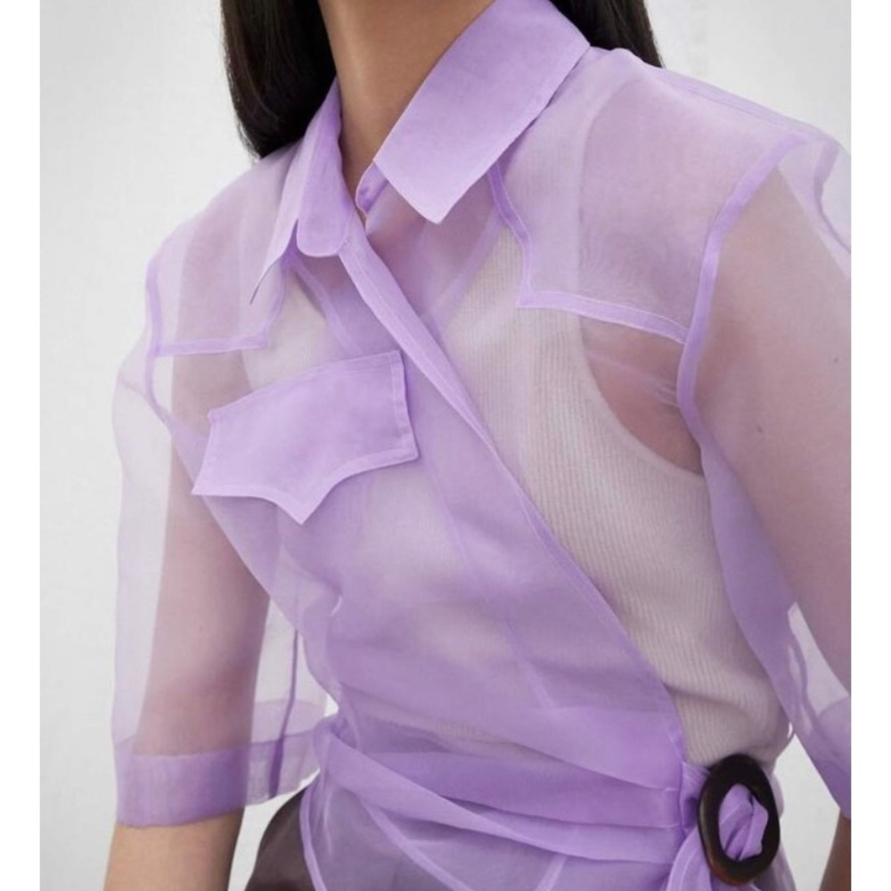 Nanushka Lavender Tie Top